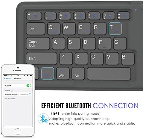 Bluetooth тастатура со Bluetooth Bluetooth, ултра-терен преносен безжичен тастатура за полнење на iPad iPad