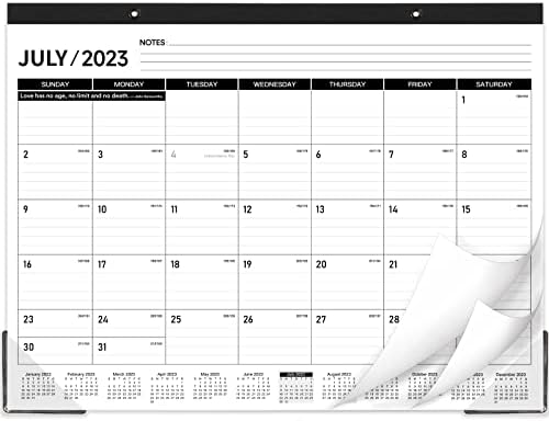 2023-2024 Календар на биро-Календар на голема биро 2023-2024, 22 x 17, јули 2023-декември 2024 година, 18 месечен биро/wallиден календар 2-во-1,