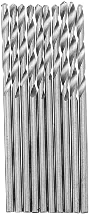 Vieue Dript Bits 10pcs Micro HSS Straight Shank Steel Twist Dribt Bit Set 0,5-0,8 mm големина за полирање на занаетчиски ротациони алатки
