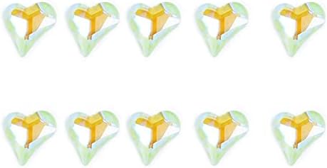 10 парчиња деликатни разнобојни исклучителни мока флуоресцентни loveубовни нокти Rhinestone за девојче Loveубов Rhinestone накит