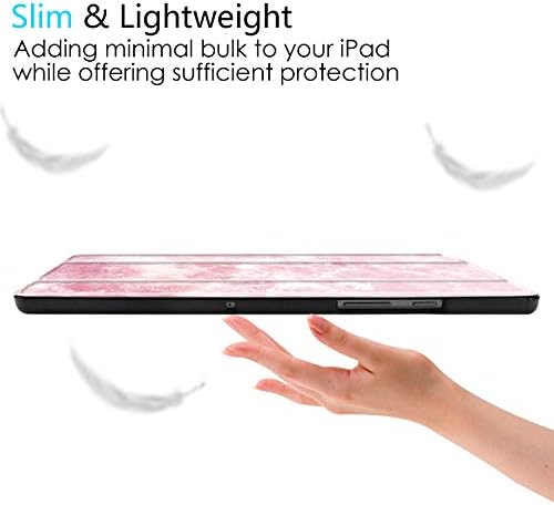 Sanjune тенок случај за Samsung Galaxy Tab A7 10.4 '' 2020 Модел, автоматско будење/спиење, мермерна розова