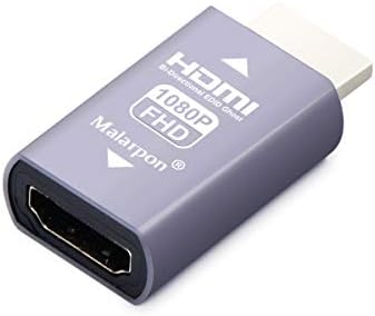 Malarpon HDMI EDID Emulator Passthrough 3rd Generrtion Aluminum Fit без глава на Headid на мониторот Активни прекинувачи и екстендери 1920x1080@59Hz