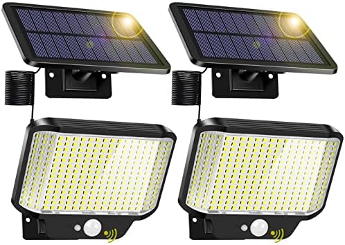 Сончеви светла на отворено, Deogos 266 LED сензор за движење на отворено светло Сончеви напојувања, IP65 водоотпорни безбедносни