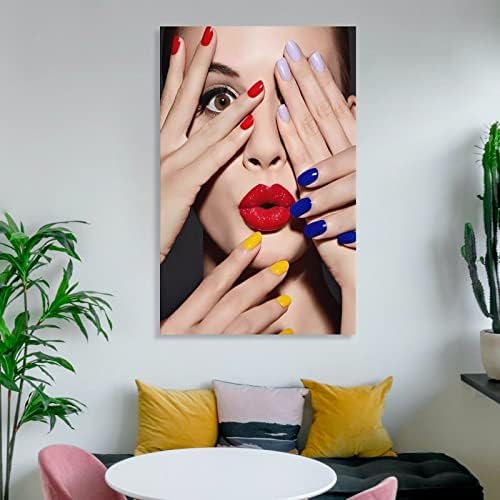 Модна женска маникир за убавина за рака, спа-уметност шминка и маникир пост инспирирани креативни постери платно печати за wallидни уметности