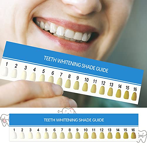 50 парчиња заби во сенка Водич за заби за белење на сенка за белење на заби за белење на заби, порцелански стоматолошки заби во боја картички Стоматолошка опрема за с