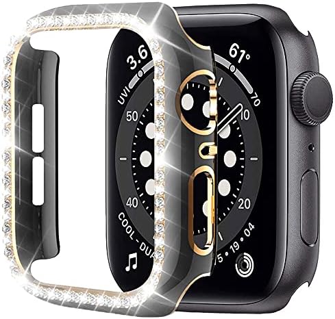 Анканг Дијамант Кристално Куќиште за Apple Watch 7 6 se 40mm 44mm 41mm 45mm Iwatch Серија 5 3 38mm 42mm Заштитни Капаци Женски Додатоци