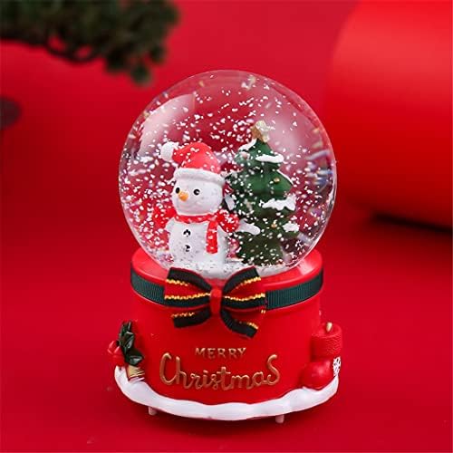 Ihих креативна Божиќна кристална топка Музичка кутија Деца студентски девојки Роденденски подарок Дедо Мраз Сјајни Снегузна снегулка музичка кутија
