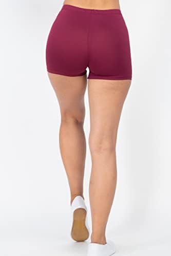 Основни активни шорцеви за жени Едгелулу - Еластична половината мека лесна истегнување на лесен јога тренингот велосипед панталони