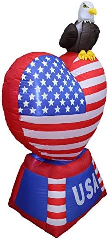 Пакет за украси на две велигденски и патриотски партии, вклучува 4 нозе високи надуени велигденски зајаче кои туркаат количка со јајца и