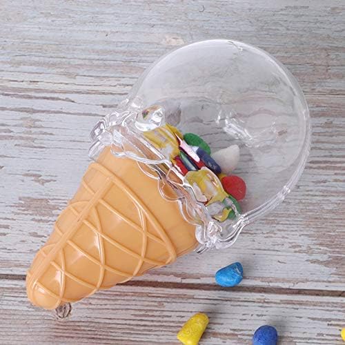 Atyhao 8pcs во форма на сладолед Транспарентна пластична кутија за бонбони за свадба Божиќ за роденденски подарок кутија за забава