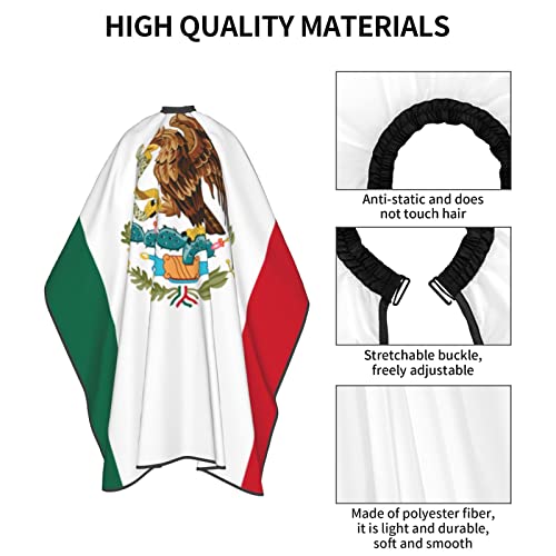 Мексико Знаме 3д Печатење Професионален Бербер Кејп Коса Сечење Фризерски Салон Кејп Фризерски Престилка 55 Х 66