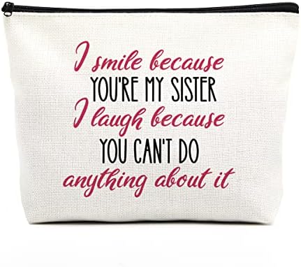 Сестри Подароци Од Сестра Шминка Торба Сестра Подароци За Жени Најдобра Сестра Некогаш Подарок Смешни Подароци За Снаа Мала Голема Сестра