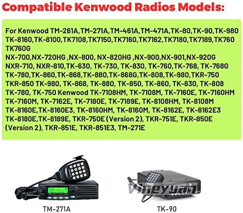 8 Pin Fm Мобилен Spearker Микрофон За Kenwood TK-880 TK-980 TK-981 TM-261A TK7108 NX-700