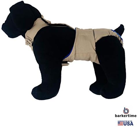 Barkertime Biscotti Беж Бегство-Доказ Водоотпорен Премиум Куче Пелена Целокупната, XXL, Без Опашка Дупка-Направени ВО САД