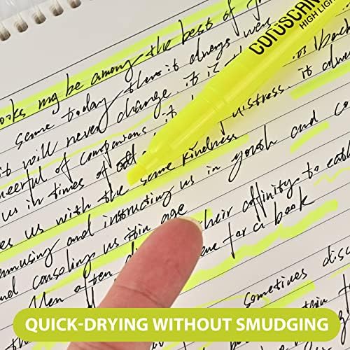 хајлајтери 60 пакет, жолт хајлајтер,Пенкала За Обележување На Врвот на Длето, Нетоксични Маркери За брзо сушење Без Мирис За Повеќенаменски, отпорни на Избледување,