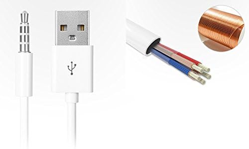 iPod Shuffle кабел, iAbler 2 Пакет 3,5 mm Приклучок/Приклучок НА USB USB ПОЛНАЧ За Напојување Синхронизација На Податоци Кабел