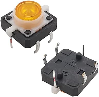 5pcs 12x12x7.3mm тактилно копче за тактилно копче за тактилно копче Моментно осветлени прекинувачи LED 5 боја 12 * 12 * 7,3мм -