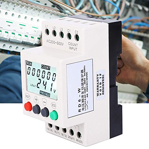 Реле за заштита од 3 фази на секвенца, RD6-W 208-480VAC напон над реле за неуспех на напон, реле за мониторинг на заштитната фаза на напон на железницата