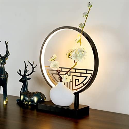 LYSLDH LED табела за маса, метални ламби од ковано железо, вазна форма, светло светло далечинско затемнување на осветлување во затворено