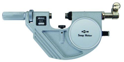 Mitutoyo 523-151 Snap Meter, 0-1 Опсег, 0,078 Anvil движење, 3/8 Мерач на матични стебла, мерна сила од 5-10N