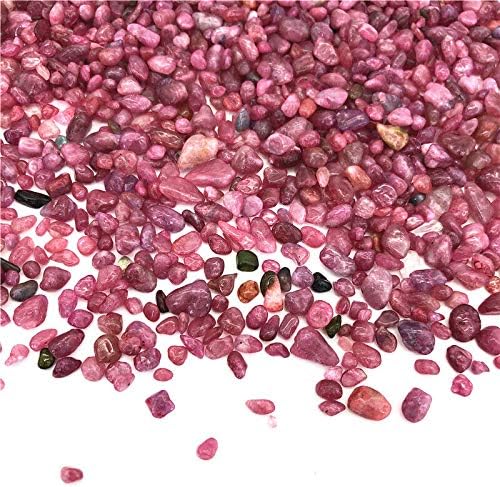 Ertiujg Husong312 50g Природно розово розово турималински кристал полиран чакал паднати камења заздравување на природни камења и минерали