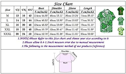 Тенк за маж за мажи, маички случајни Свети Патрикс, кошула со кратки ракави со јака од јака кошула со долги ракави маички кошула