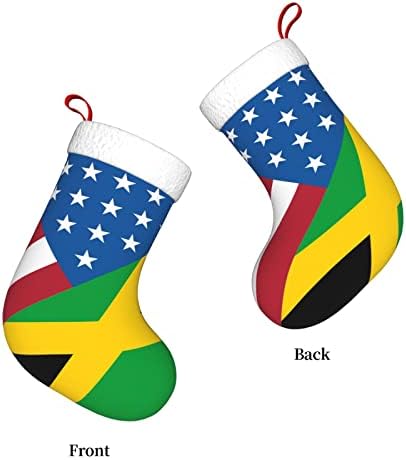 Cutedwarf Американско јамајка знаме Кристама чорапи Божиќни украси на дрво Божиќни чорапи за Божиќни празнични забави подароци
