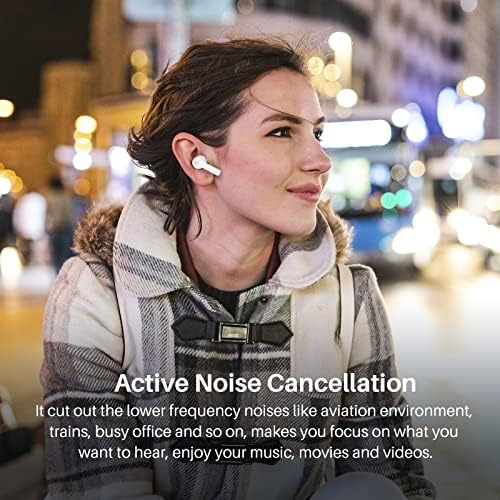 ТОЗО НЦ2 Хибридно Активно Поништување На Бучава Безжични Слушалки, Слушалки За Откривање Во Уво, Ipx6 Водоотпорен Bluetooth 5.2 Стерео Слушалки, Извонредно Звук Премиум Дл?