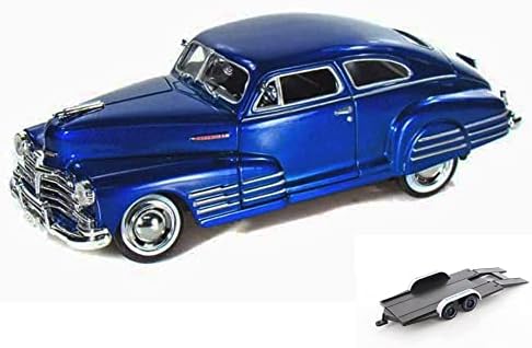 Diecast Car w/приколка - 1948 Chevy Aerosean Fleetline, Blue - Motormax Premium American 73266 - 1/24 Scale Diecast Model Car Car