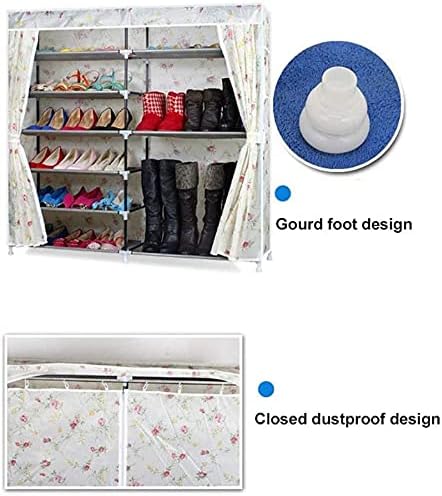 GDYJP 7 Tier Shoe Show Coulight Sholf Shaping Storage Storager Organizer Cabinate for Halway за влез во плакарот, со покритие на пропустливоста