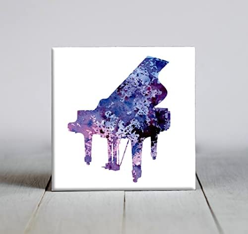 Виолетова Пијано Апстракт Акварел Уметност Декоративна Плочка