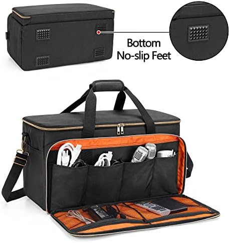 Trunab Голема туристичка торба за датотеки со диџеј со внатрешно раздвојување и поделено одделение за лаптоп 15,6 ”, торба за организатор