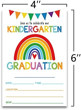 Фујлој 20 Картички со Пликови, покани за забава за дипломирање 2023 година, Покана за Дипломирање Во Градинка, Предучилишна Церемонија