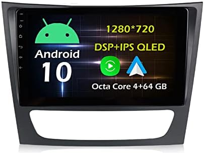 9 4+64GB Android 10 Во Цртичка Автомобил Стерео Радио Одговара За Мерцедес Бенц Е Класа S211 W211 CLS Класа C219 2002-2010 Главна Единица GPS Навигација Carplay Android Auto DSP 4G WiFi Bluetooth