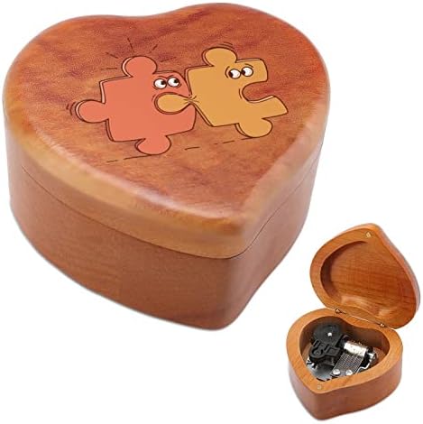 Смешни загатки пошумени музички кутии гроздобер врежана срцева музичка кутија подарок за роденден на Божиќ за в Valentубените годишнини