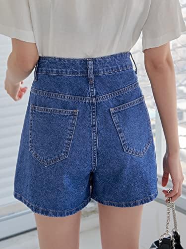 SweatyRocks женски случајни високи половини од тексас Скорт здолниште за завиткување пред летни Jeanан шорцеви со џеб