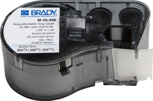 Брејди - 131590 М-49-498 Етикети ЗА Бмп53/Бмп51 Печатачи, Бело-1.0 х1. 0