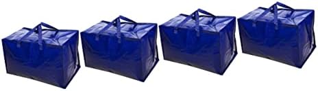 Ангоили 4 парчиња Простор За пакување Постелнина Торби За Облека Дополнителна Должност Организатори Торба Сина Со Заштеда За Складирање