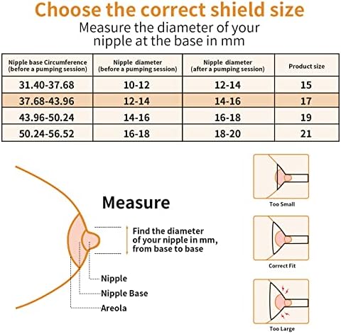 Товвилд Прирабница Вметнува Делови од Пумпа За Гради од 15мм 17мм-Компатибилни со momcozy S9 S12 S9pro S12pro/Willow/Medela / Elvie, Намалете го Прирабничкиот Штит од 24мм На 15мм 17мм, 4 парчи