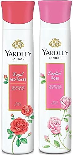 Јардли Лондон-Кралски Црвени Рози Освежувачки Со Јардли Лондон-англиски Роза Освежувачки Део За Жени 150мл Сет од 2 парчиња