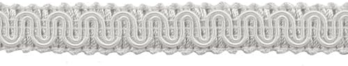 5/8 инчи Основна трим декоративна Gimp плетенка, стил 0058SG Боја: Бела - А1, продадена од дворот