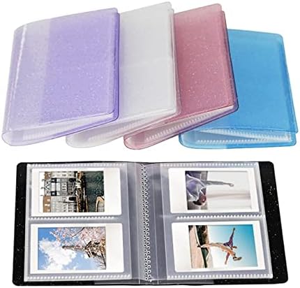 Midfgu 64 џебови 3 инчи Quicksand Photo Album Mini Instant Pictures Case Organizer Organizer