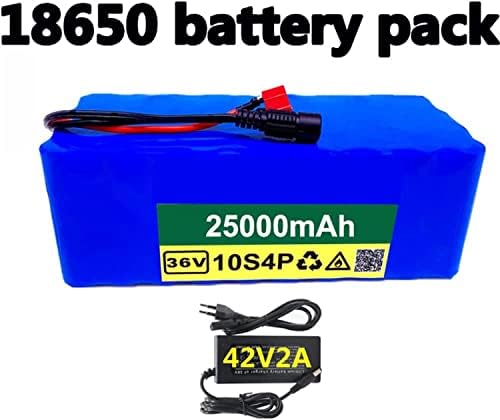 36v 25000mah E-Bike батерија, 10s4p Литиум Јонски Скутер Батерија Со Полнач, Вграден ВО 20A BMS, ЗА 300w ДО 1000w Електричен Велосипед