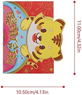 Детски Паричник Кинеска Нова Година Црвени Пликови: 18 парчиња Кинески 2022 Година Хонг Бао Среќни Пари Црвени Пакети За Кинески Лунарен
