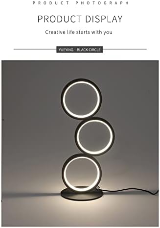 Ламба за биро за тркала, LED ламба за маса, 3 светлосни контроли на моделот, едноставна светлина за читање на кругот, ламба