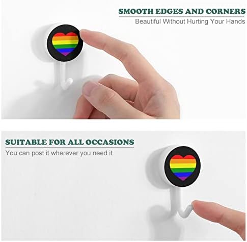 ЛГБТ геј знаме на гордоста 10 парчиња пластична кука симпатична wallидна кука клуч за кука за домашна кујна