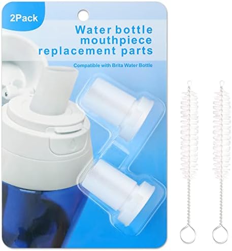 Замена на вентилот за залак, компатибилен со филтерот за шише со вода во Брита, 2 парчиња силиконска вода за замена на устата со четки со