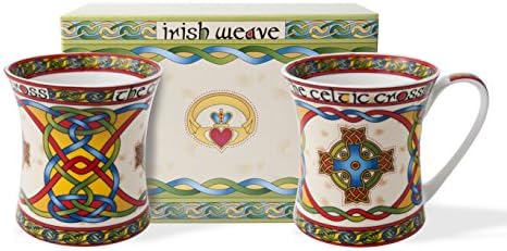 Кралска Тара Ирски Келтски Крст 11оз Куп Сет-Ирски Ткаат Во Соодветна Кутија