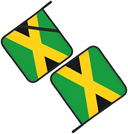 Сет на држачи за тенџере со знаме на Јамајка, подлога отпорна на топлина на тенџере 2, што се користи за готвење микробранова скара