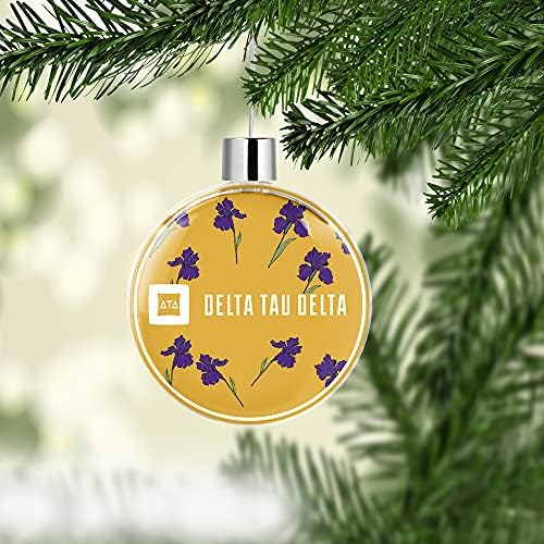 Делта Тау Делта братска тркалезна е новогодишна украс украс за украси за домашни забави
